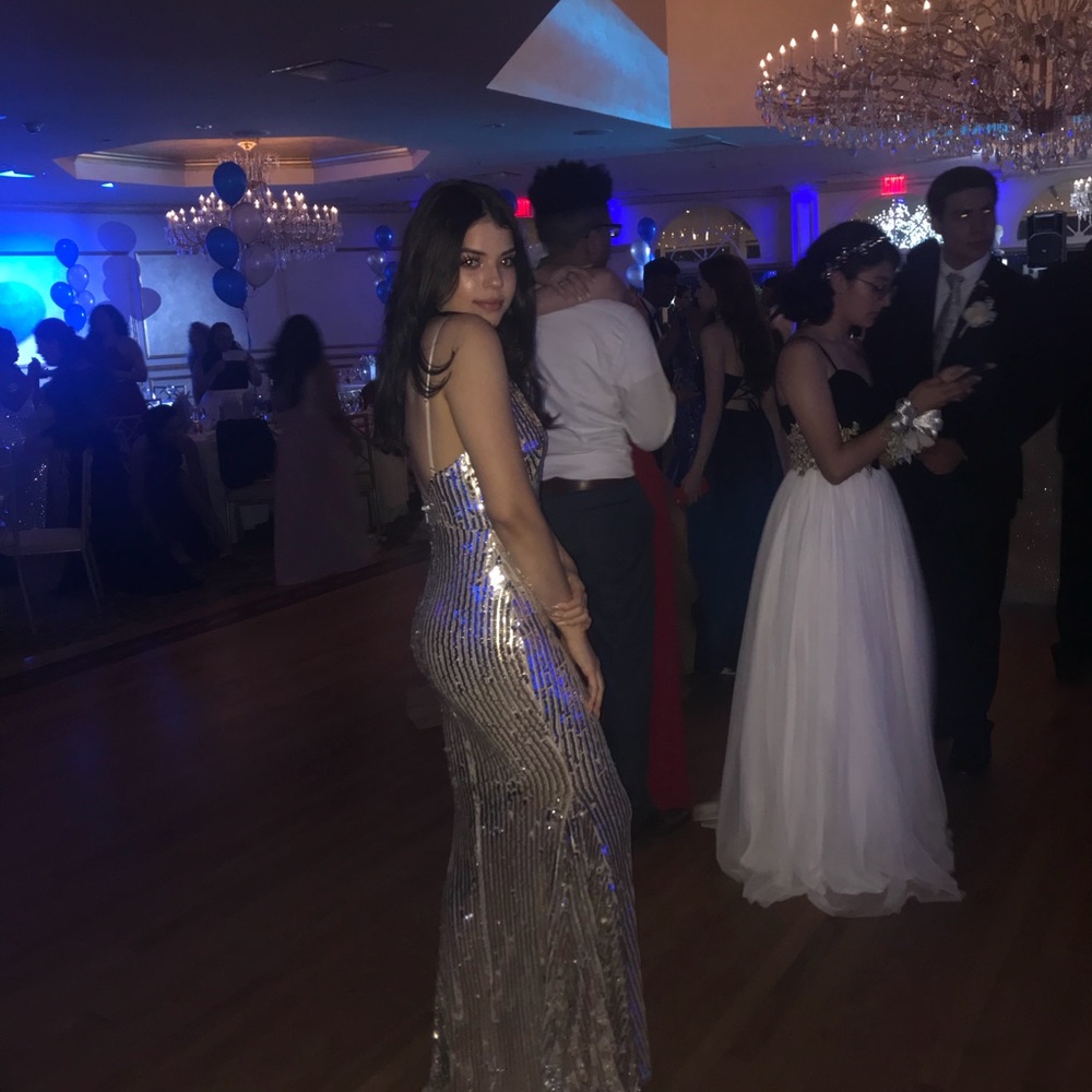 Silver Prom Dress